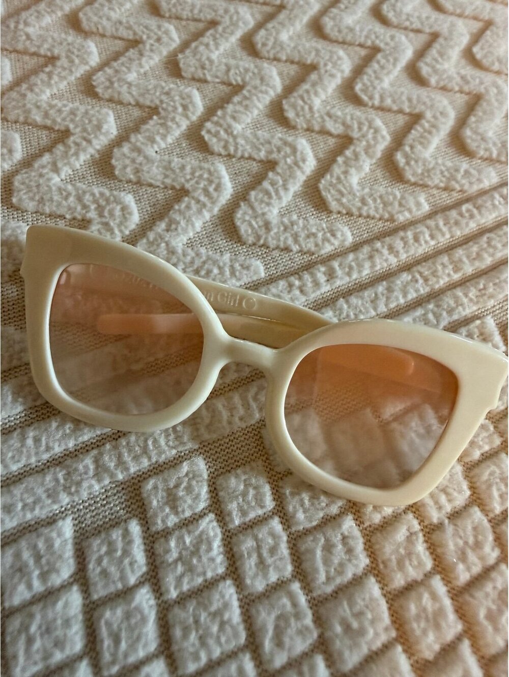 American Girl Evette Ivory Cat-Eye Sunglasses World By Us Retired B259